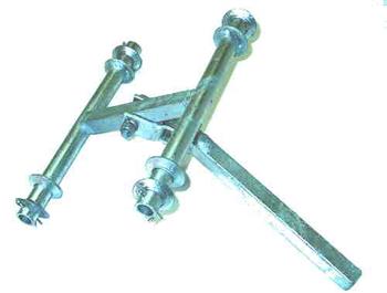 (184704) 184704 Quad Wobble Roller Bracket Galvanized