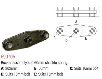 (185654) Tandem Rocker Fabricated with 18mm centre hole