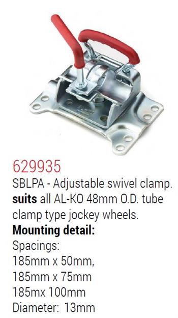 (198254) Jockey Wheel Swivel Clamp
