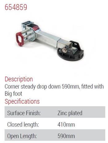 (198172) 198172 AL-KO 590mm Drop Down Corner Steady