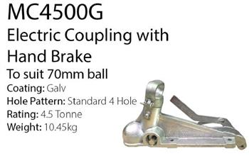 70mm Ball Coupling rated at 4500kg
