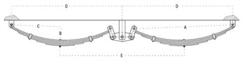 (185340) 5 Leaf Tandem Rocker Spring Set (one side)