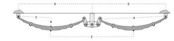 (185342) 6 Leaf Tandem Rocker Spring Set (one side)