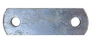 (185532) Galvanized 2 hole plate 8mm x 75mm