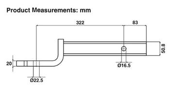 (102422) THM02 3000kg Long Shank Ballmount